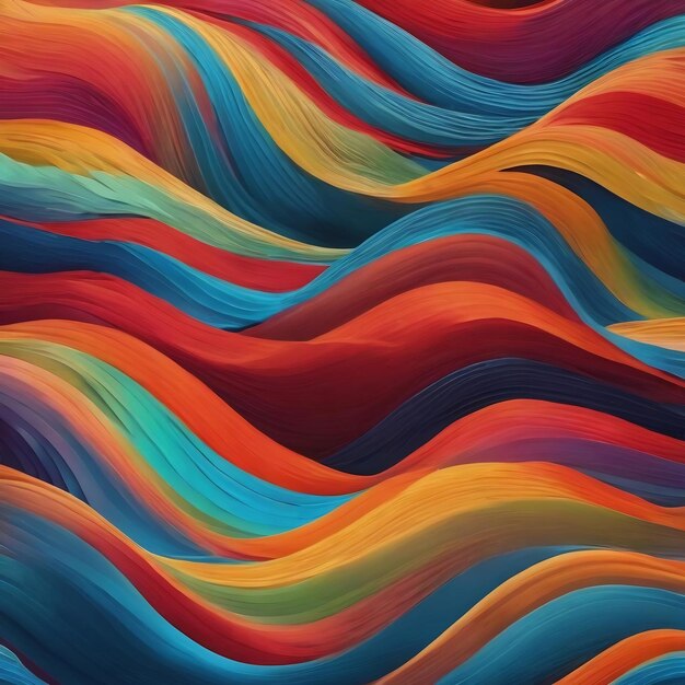 Colorful waves on a background