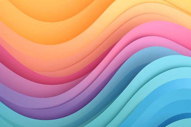 Colorful waves on a colorful background