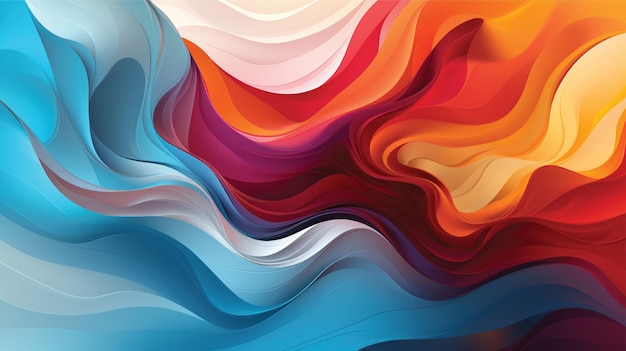 colorful wavewave curves flow background