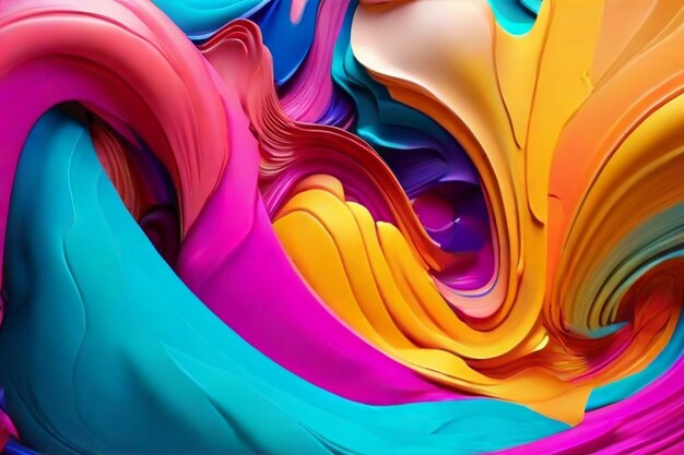 Colorful waving lines abstract background