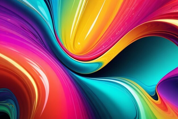 Colorful waving lines abstract background