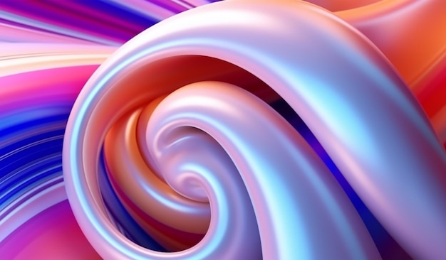 Colorful wavy 3d abstract background