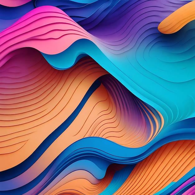 Colorful wavy abstract background