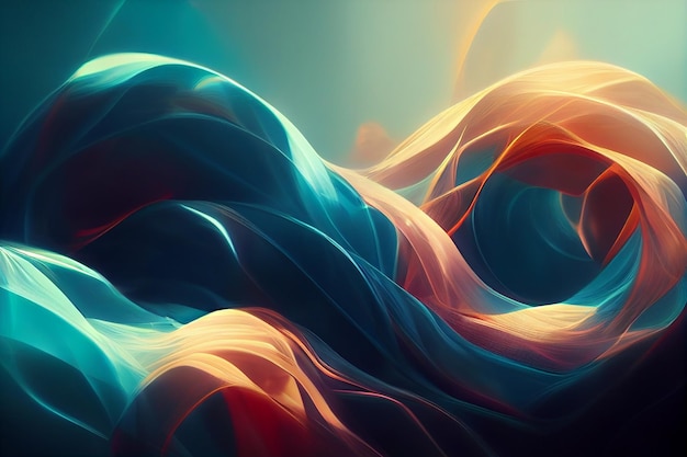 Colorful Wavy Background made by AI