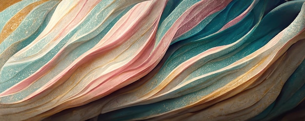 カラフルな波状のアイスクリームの背景