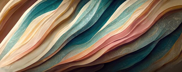 Colorful Wavy Ice Cream Background