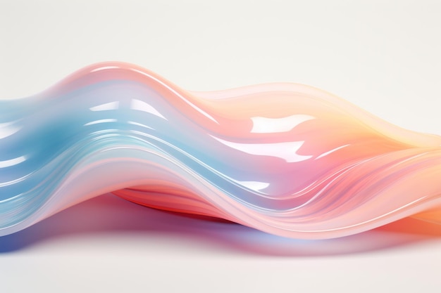 Colorful wavy object AI generated