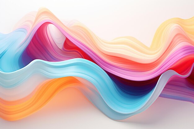 Colorful wavy object AI generated