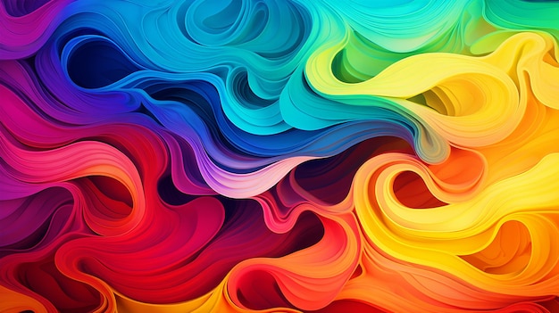 Colorful wavy pattern background