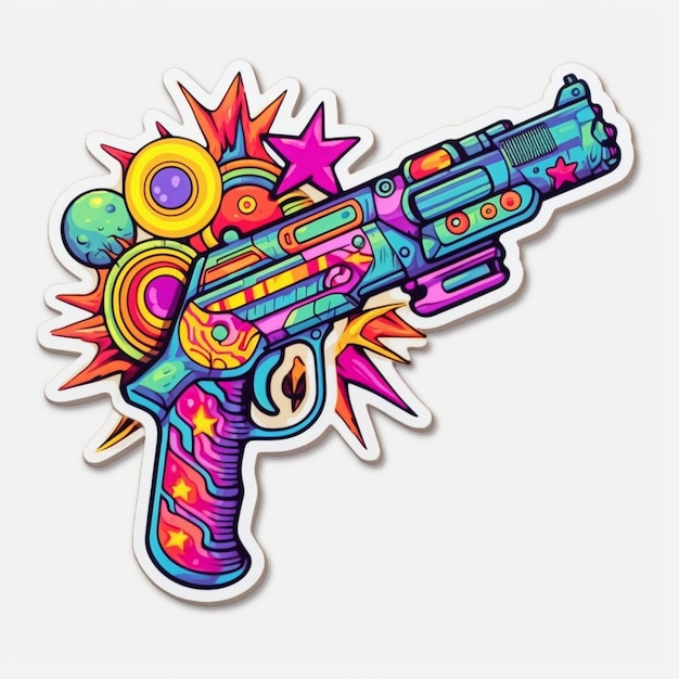 colorful weapon gun icon