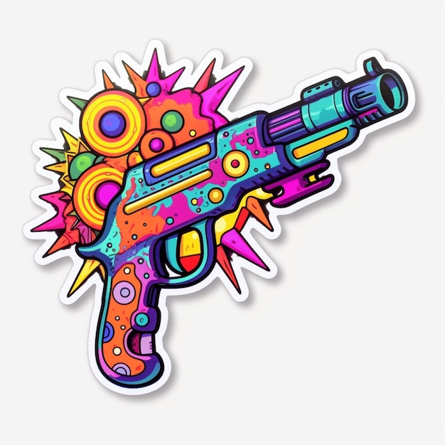 colorful weapon gun icon