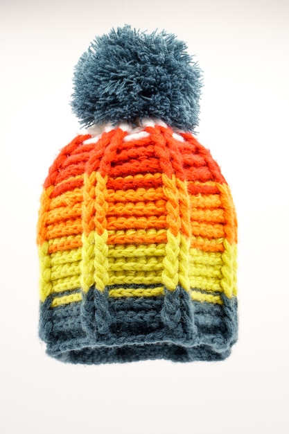 Colorful winter knitted hat 