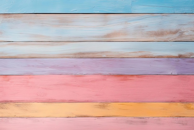 写真 鮮やかなピンクと青色のスタイルのカラフルな木製の板の境界