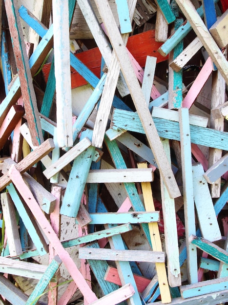 colorful wooden stick