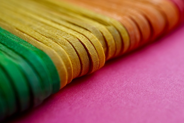 colorful wooden sticks decoration, abstract background