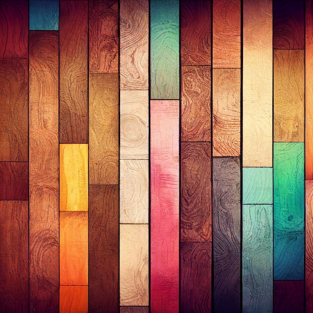 A colorful wooden wallpaper that is made by the company of wood.