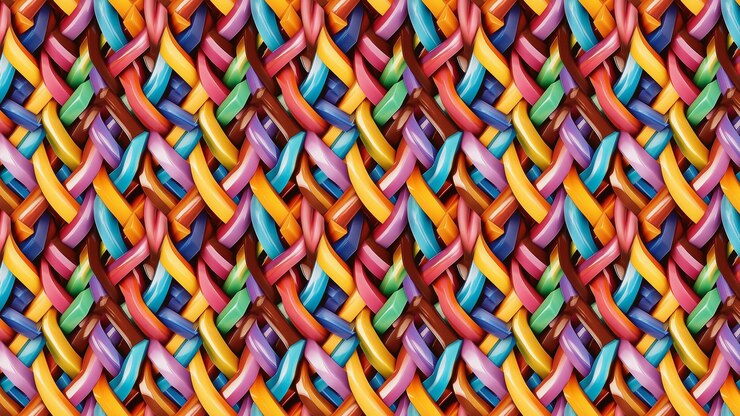 Photo colorful woven pattern