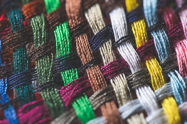 Colorful woven sewing threads