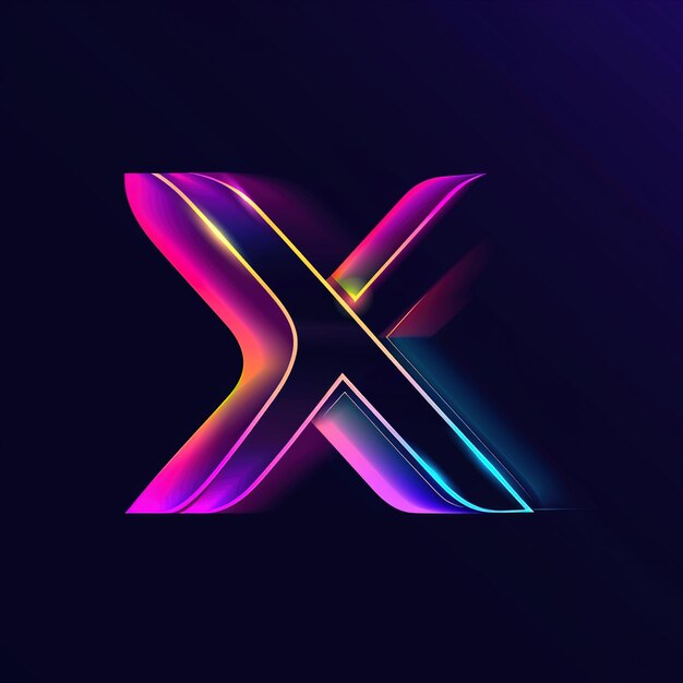 a colorful x symbol with the letter x on it