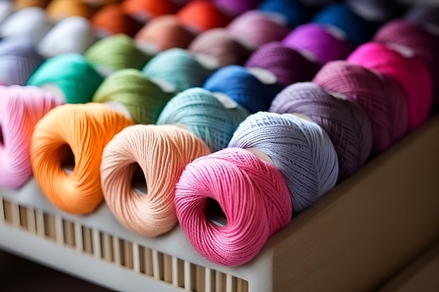 Colorful yarn cotton wool linen thread