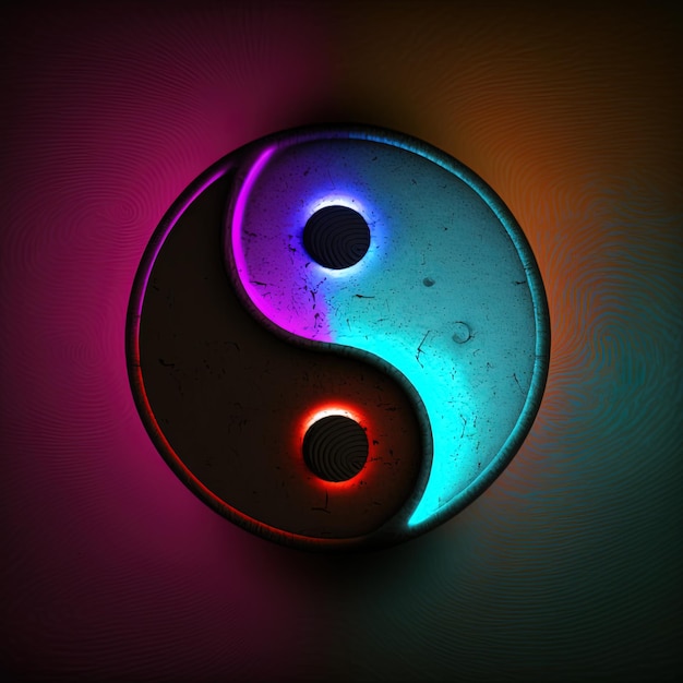 Colorful yin and yang made of color combinations. symbol of\
harmony