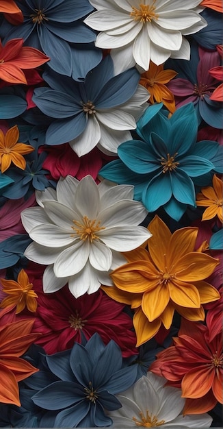 Colorfull flower pattern