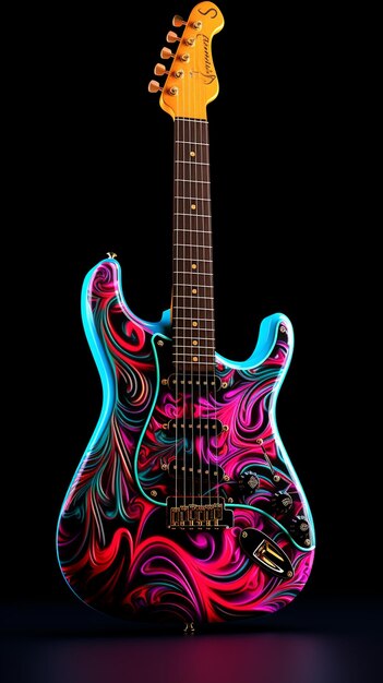 A colorfull guitar