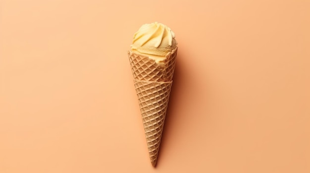 Colorfull ice cream on minimal background