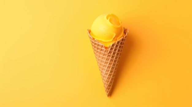 Разноцветное мороженое на минимальном фоне