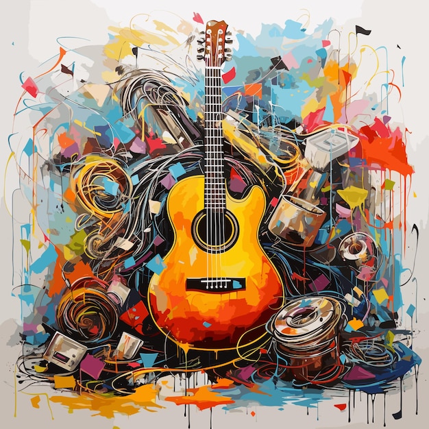 colorfull music vector