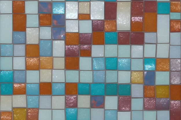 Colorfull square mosaic tiles for texture background