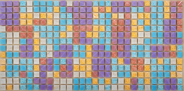 Colorfull square mosaic tiles for texture background