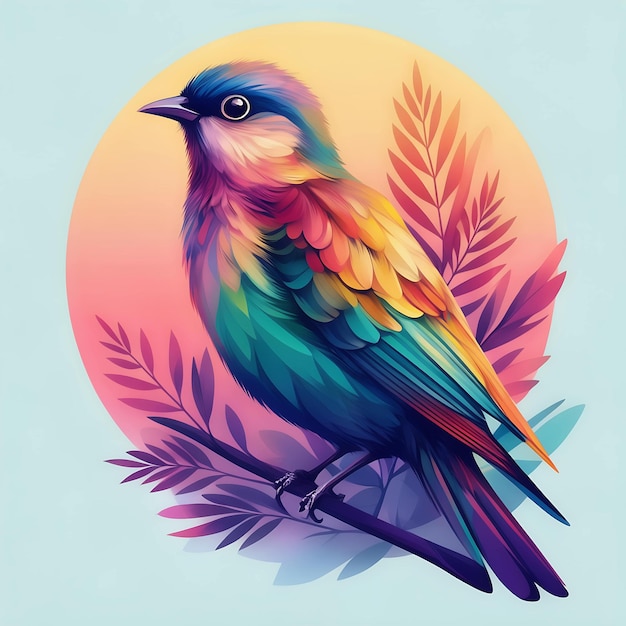 the colorfully bird