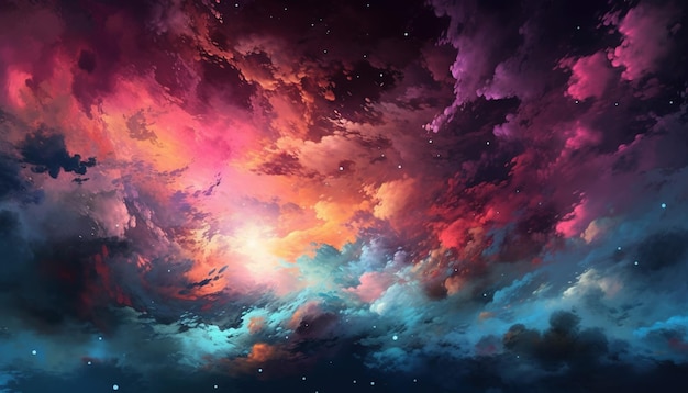 Colorgul galaxy cloud Generative Ai