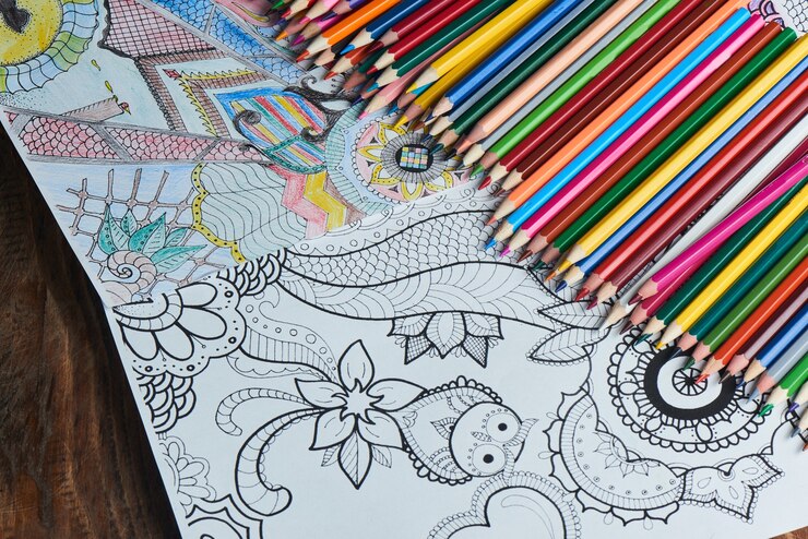 Photo coloring for adults and color pencils