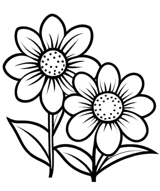 coloring book for children beautiful flowers coloring book anti stress outline floral pattern