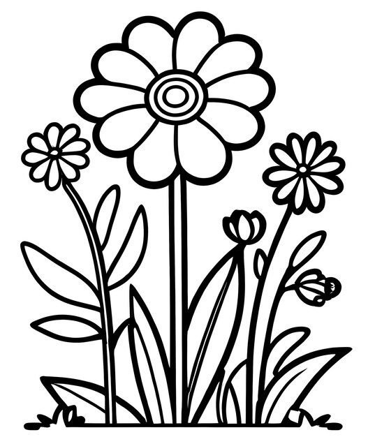 coloring book for children beautiful flowers coloring book anti stress outline floral pattern