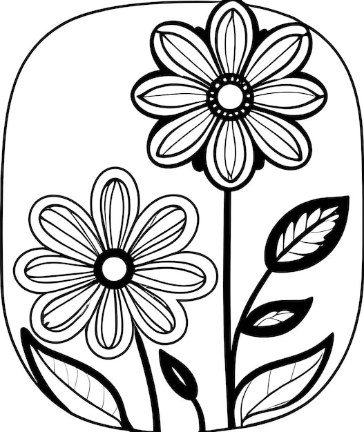 coloring book for children beautiful flowers coloring book anti stress outline floral pattern