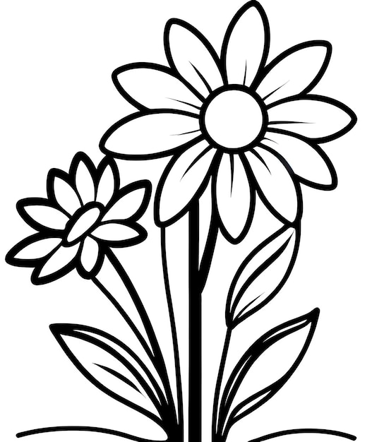 coloring book for children beautiful flowers coloring book anti stress outline floral pattern