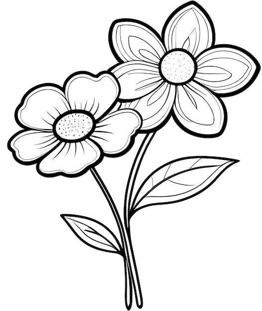 coloring book for children beautiful flowers coloring book anti stress outline floral pattern