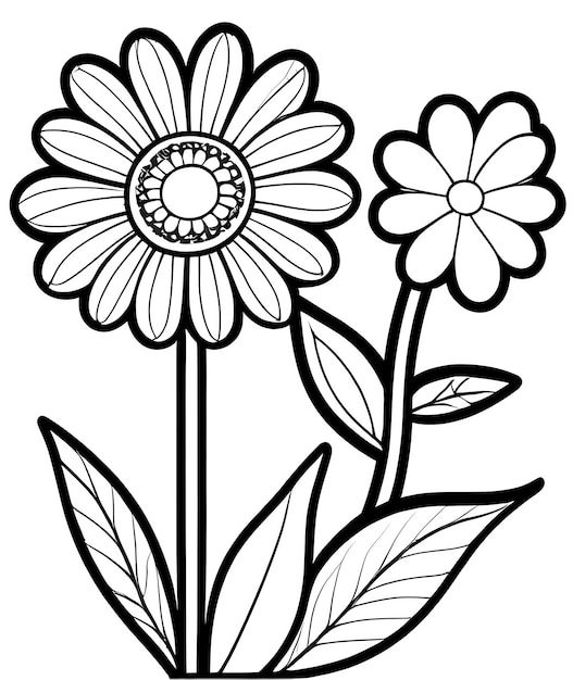 coloring book for children beautiful flowers coloring book anti stress outline floral pattern