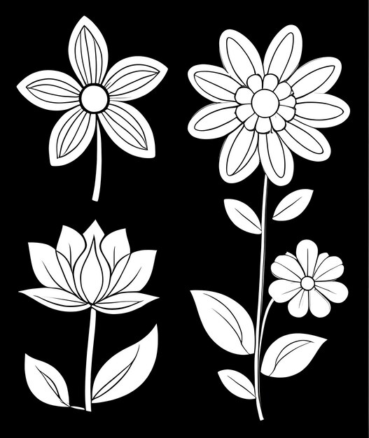 coloring book for children beautiful flowers coloring book anti stress outline floral pattern