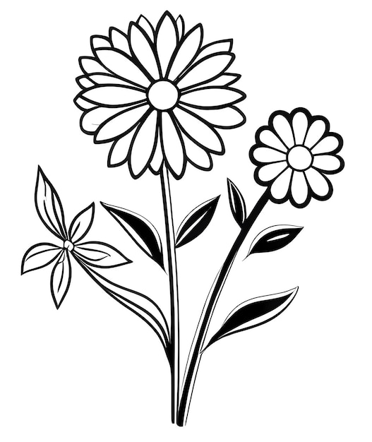 coloring book for children beautiful flowers coloring book anti stress outline floral pattern