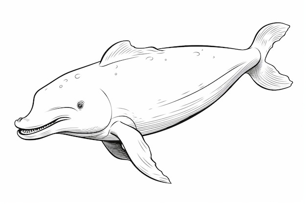 Coloring book for children narwhal