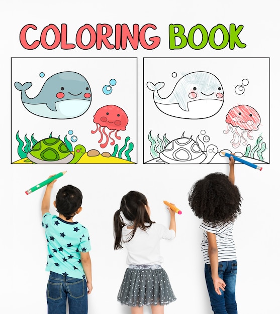 Coloring Book Education Talent Concept