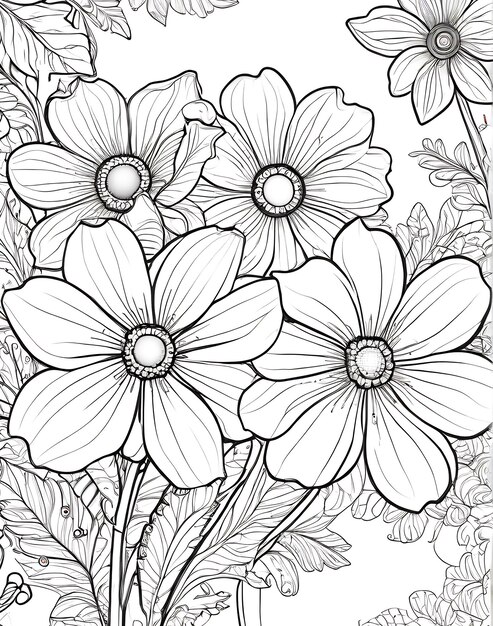 coloring book flowers