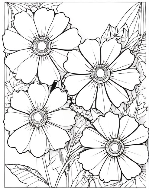 coloring book flowers