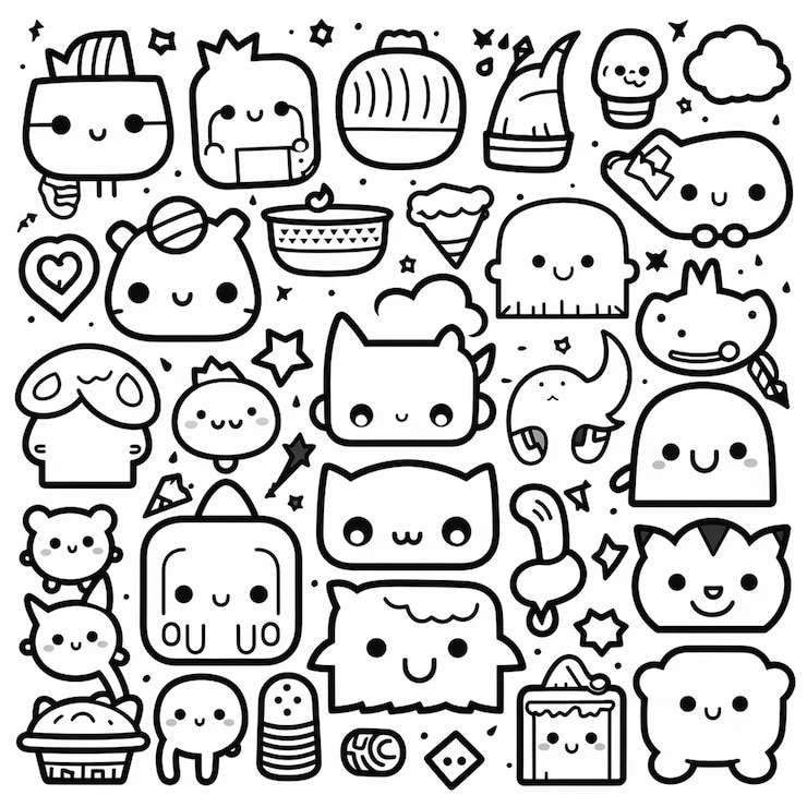 Photo 子供向けのカワイイ手描きワークシート