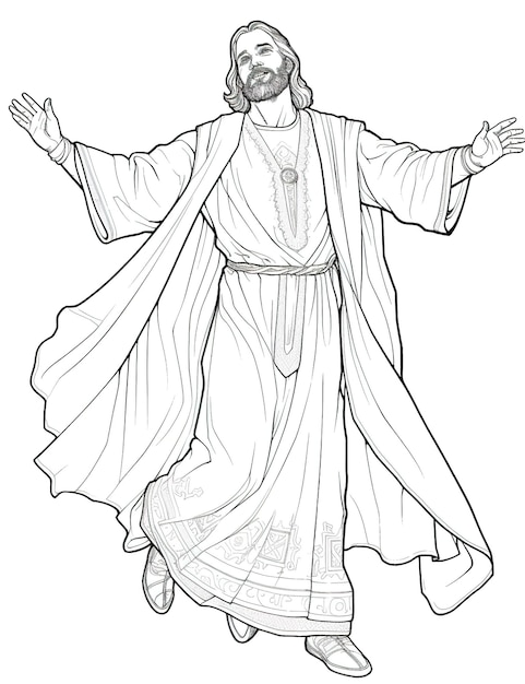 Coloring book page Jesus