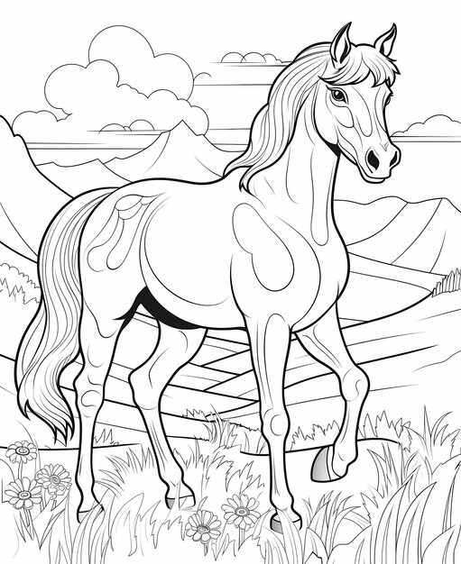 coloring book pages horse backgrounds associated